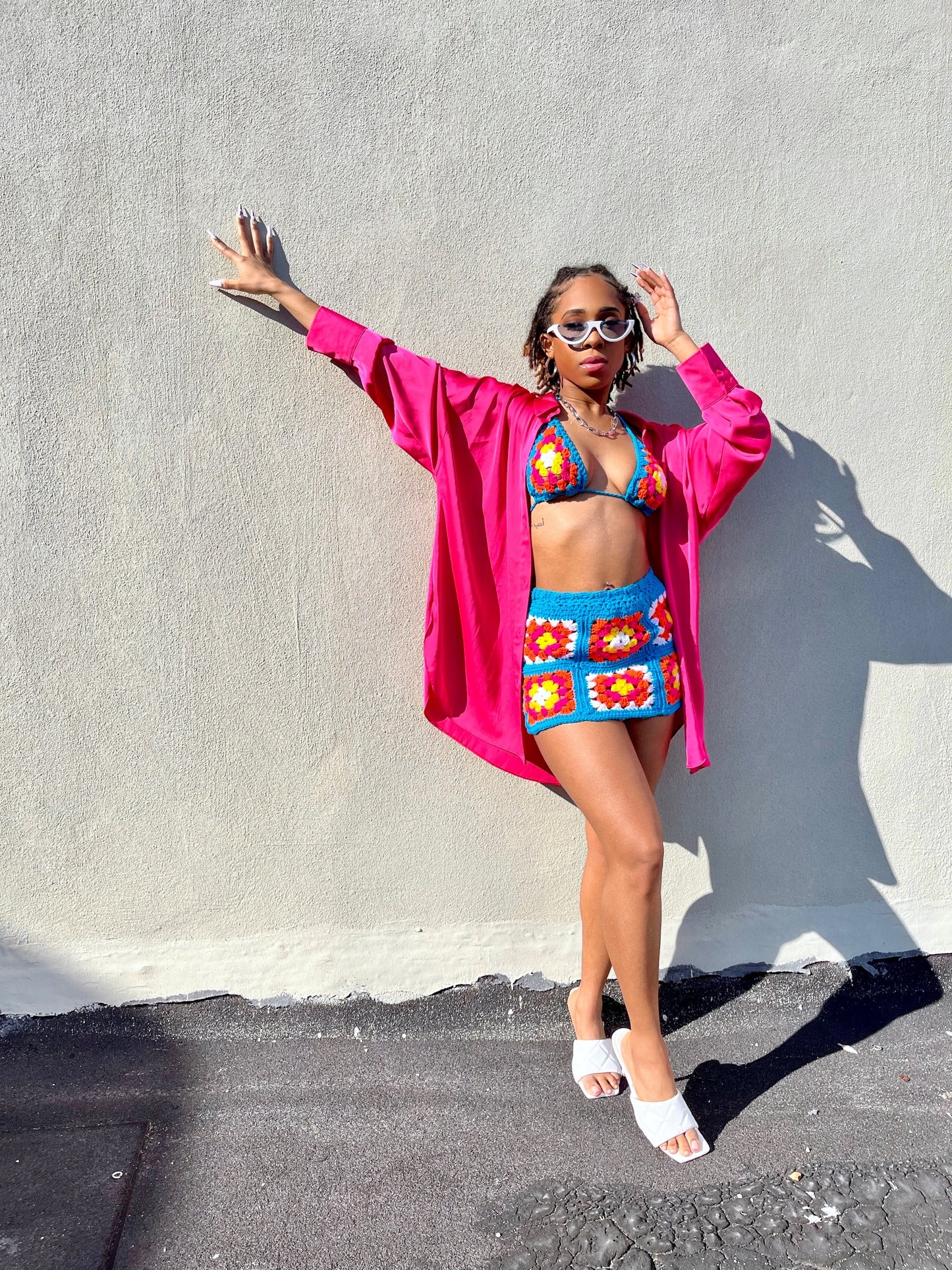 Color Pop Granny Crochet Top
