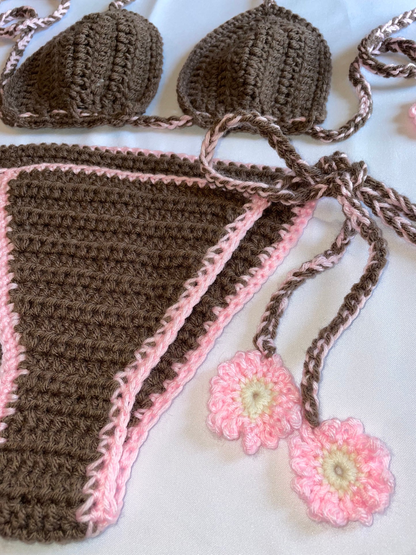 Cherry Blossom Crochet Bikini Bottom