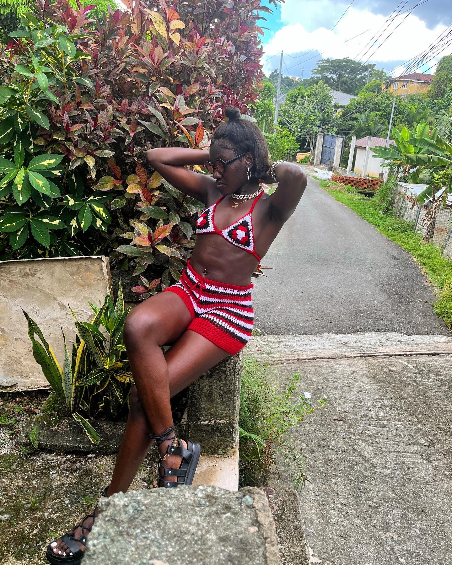 Island Heat Crochet Mini Shorts