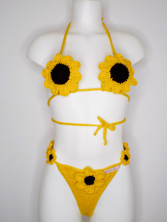 Sunflower Crochet Bikini Bottom