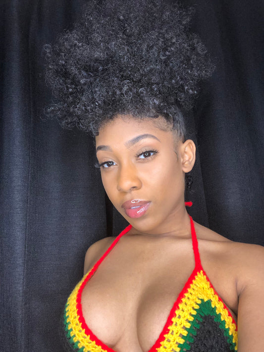Rasta Inspired Crochet Triangle Top