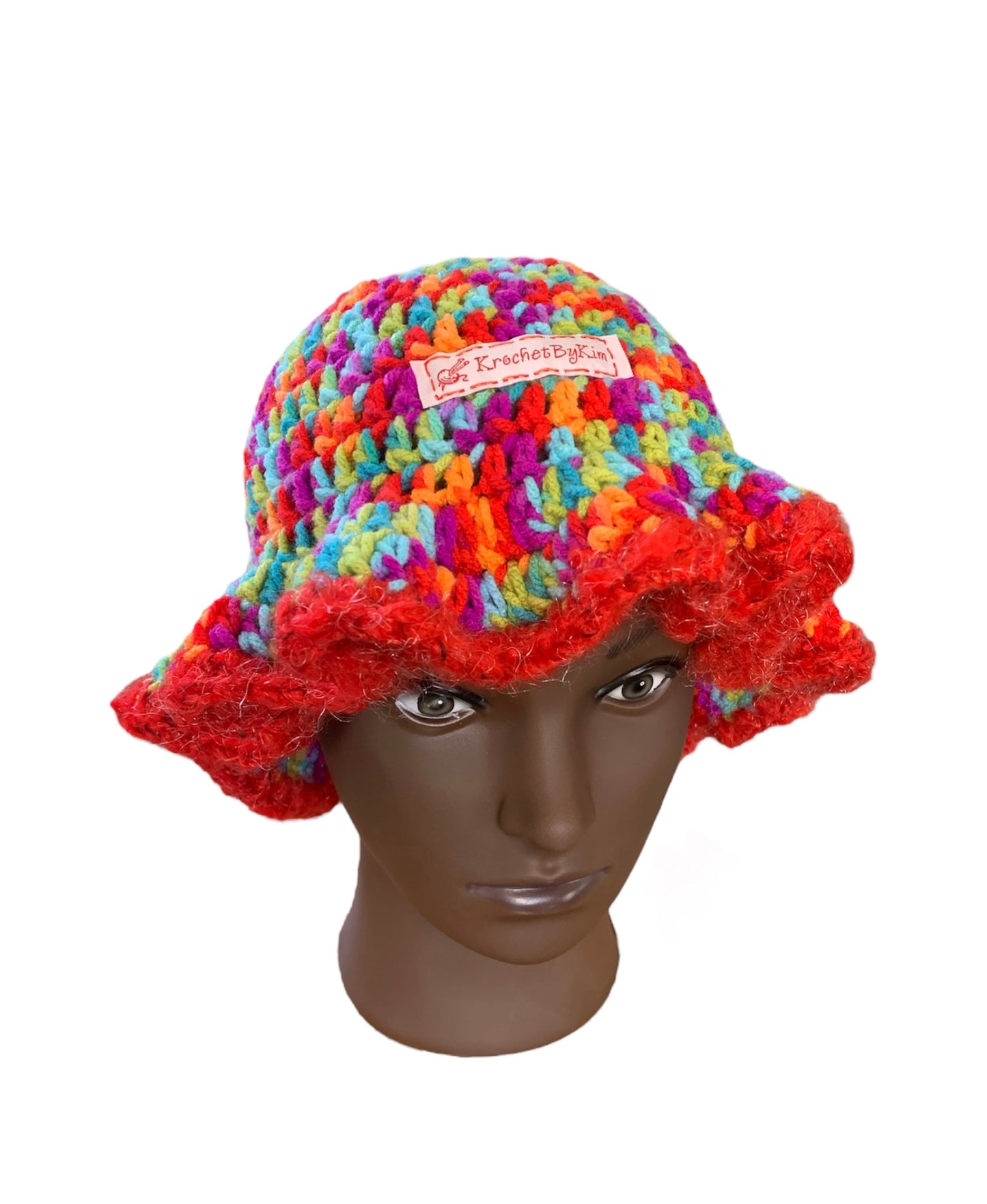 Crochet Red & Multicolor Hat