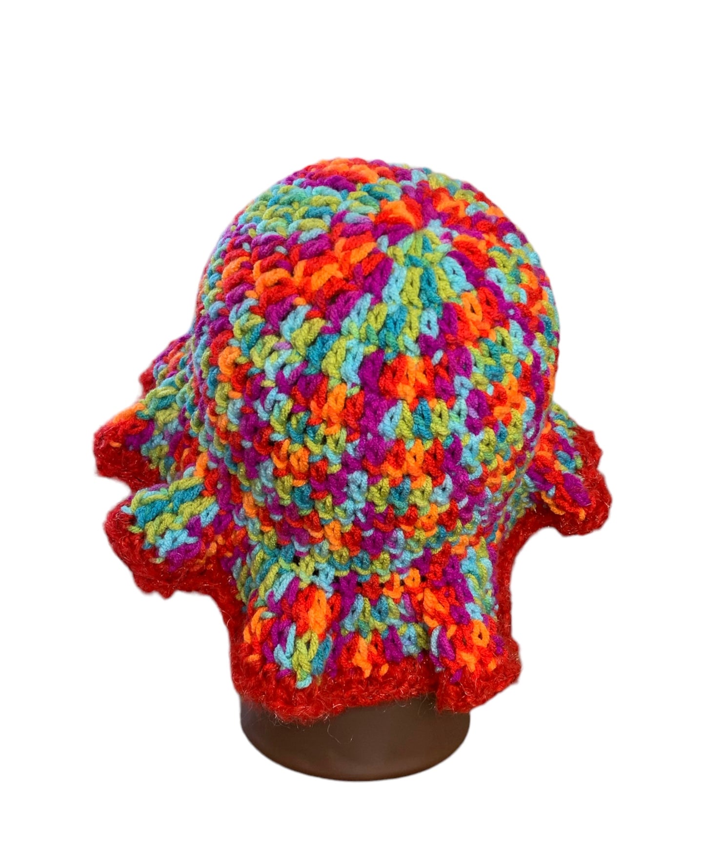 Crochet Red & Multicolor Hat