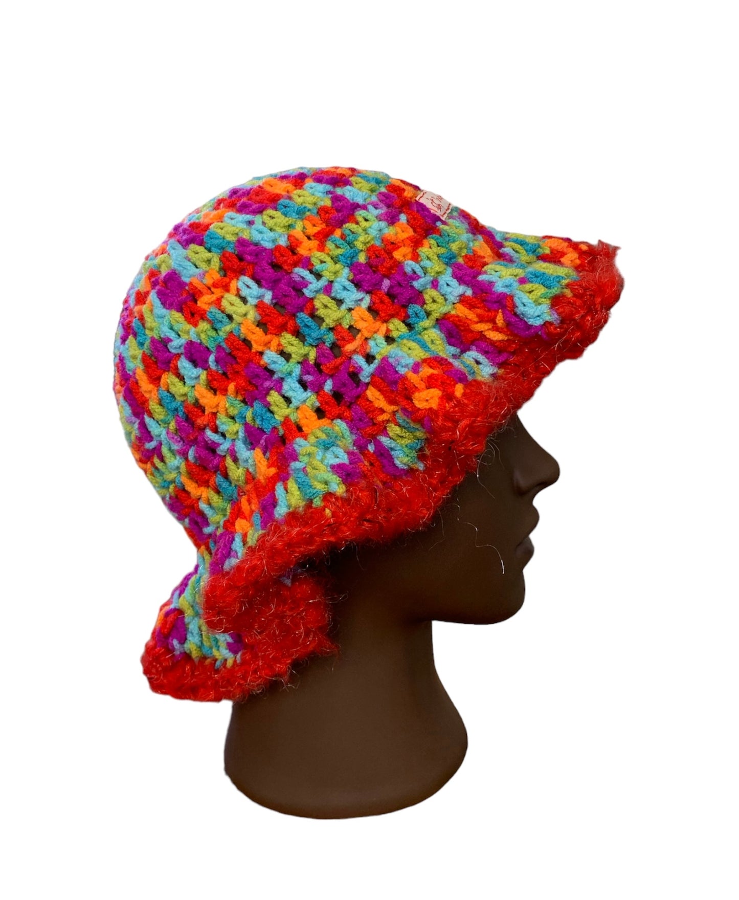 Crochet Red & Multicolor Hat