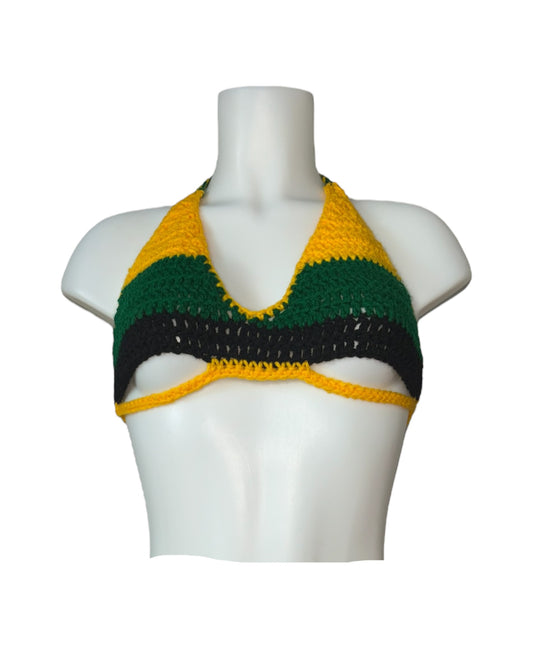 Jamaican Vibe Crochet Bralette